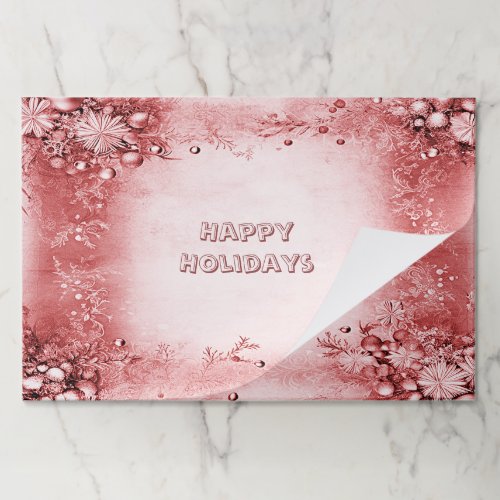 Red Pink Holiday Tearaway Placemat