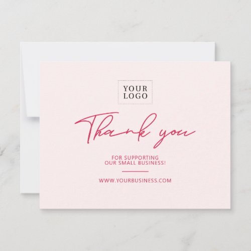 Red  Pink Lettering Business Package Thank You