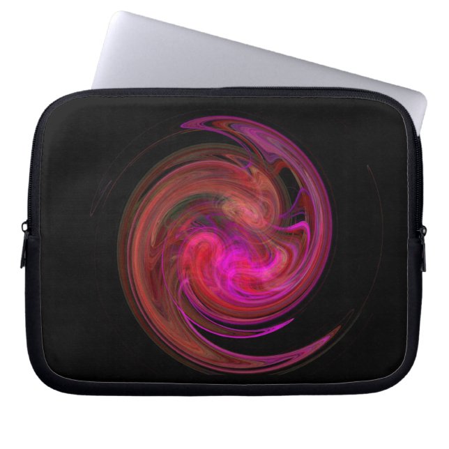 Red Pink Light Vortex Laptop Sleeve (Front)
