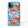 Red Pink Lily Lillies floral Blue Your Joy iPhone 11 Pro Case