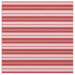 [ Thumbnail: Red & Pink Lines/Stripes Pattern Fabric ]