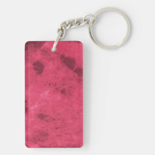 Red pink love inspired grunge abstract design art keychain