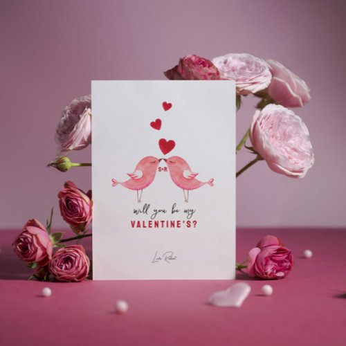 Red Pink Minimalist Illustration Valentines Day S Invitation