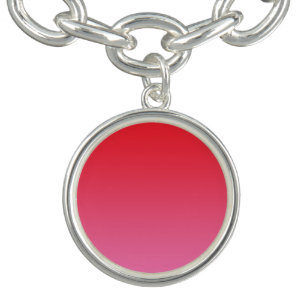 Red & Pink Ombre Charm Bracelet