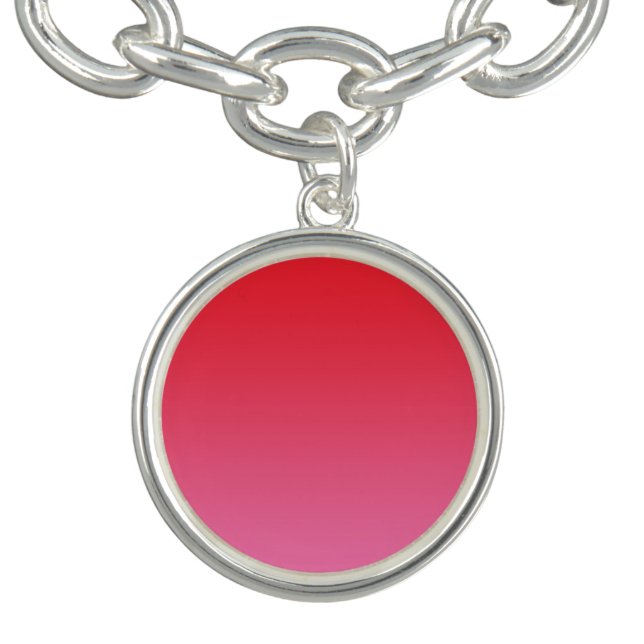 Red & Pink Ombre Charm Bracelet (Design)