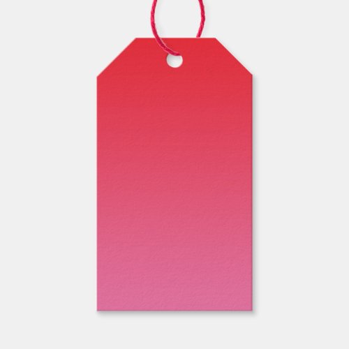 Red  Pink Ombre Gift Tags