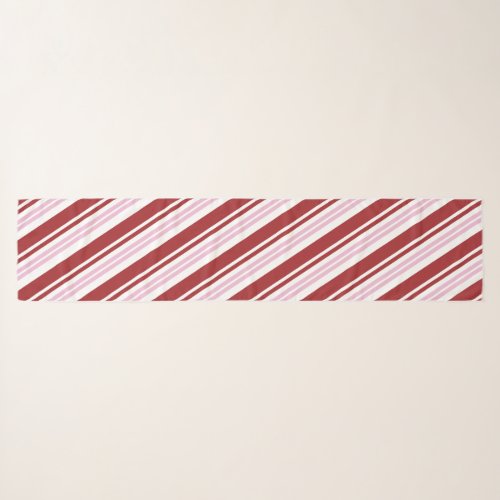 Red  Pink Peppermint Stripe Scarf