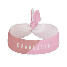 Red & Pink Personalized Name Hair Tie