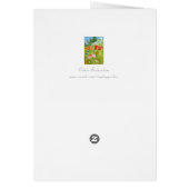 Red Pink Poppies Watercolor Flowers Blank (Back)