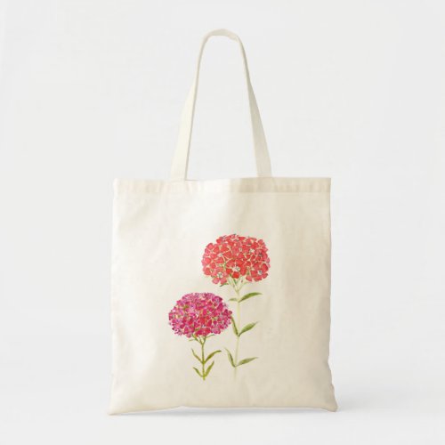 red pink purple Sweet William flower Tote Bag