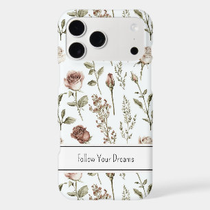 Red Pink Rose Floral iPhone 17 Pro Max Case