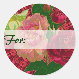 Red & Pink Roses Gift Tag