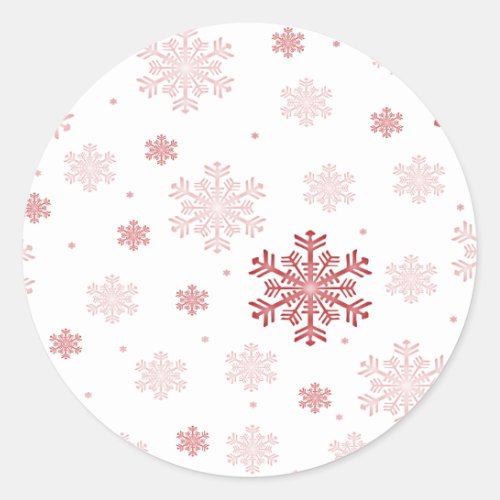 RedPink Snowflakes _ Winter Stickers