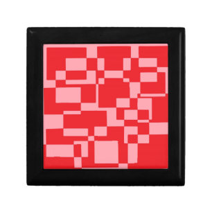 Red-pink squares keepsake box