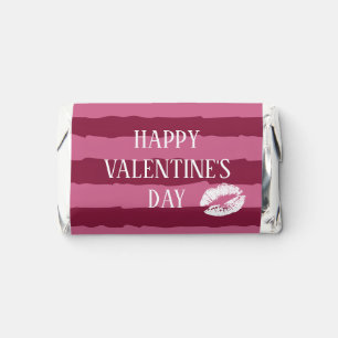  Red Pink Stripes Happy Valentine's Day Kiss Hershey's Miniatures