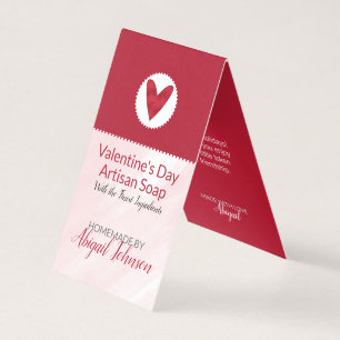 Red Pink Valentine's Day Homemade Handmade Soap