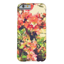 Red Pink Watercolor Floral Pattern 1 Barely There iPhone 6 Case