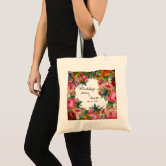Simple Red Watercolor Flowers Tote Bag