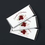 Red & Pink Watercolor Roses Wedding Thank You Hershey Bar Favors<br><div class="desc">These chocolate bars are a wonderful way to thank your wedding guests. They feature a beautiful boho chic design with a cluster of hand painted watercolor roses in shades of burgundy, red, and blush pink, along with a bevy of garden greenery. The front features the names of the couple and...</div>
