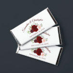 Red & Pink Watercolor Roses Wedding Thank You Hershey Bar Favors<br><div class="desc">These chocolate bars are a wonderful way to thank your wedding guests. They feature a beautiful boho chic design with a cluster of hand painted watercolor roses in shades of burgundy, red, and blush pink, along with a bevy of garden greenery. The front features the names of the couple and...</div>
