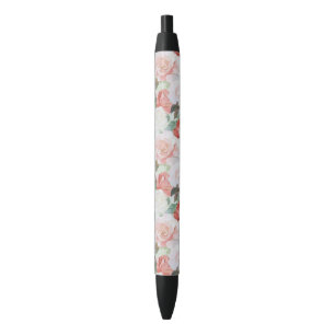 Red Pink White Roses Floral   Pen