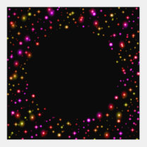 Red, Pink, & Yellow Sparkle Stars Frame or Arch