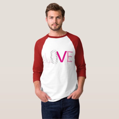 red pink yoga gymnastic love letter t_shirts