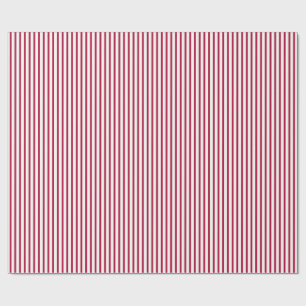 Red Pinstripe Stripes Wrapping Paper