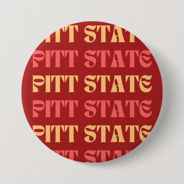Red Pitt State Pitt State Game Day Button (Front)
