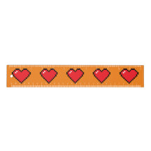 Red Pixel Heart Pattern