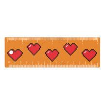 Red Pixel Heart Pattern