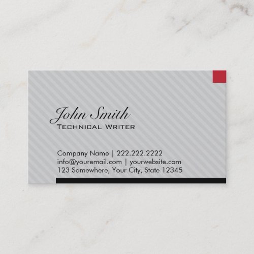 Red Pixel Technical Writer Business Card