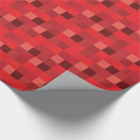 Red Pixelated Pattern Wrapping Paper