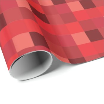Red Pixelated Pattern Wrapping Paper by DesignedwithTLC at Zazzle