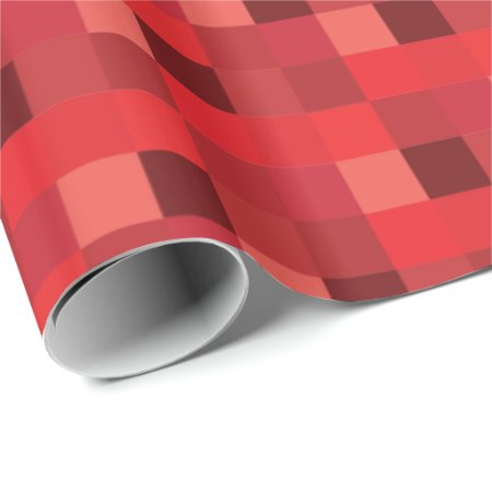 Red Pixelated Pattern Wrapping Paper