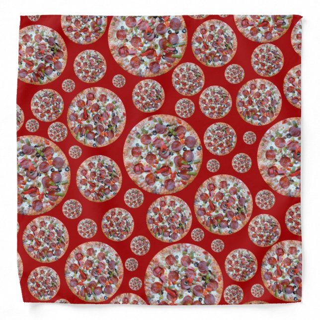 Red pizza pie bandana (Front)