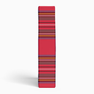 Red Plaid 3 Ring Binder