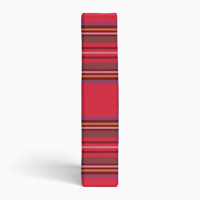 Red Plaid 3 Ring Binder (Spine)