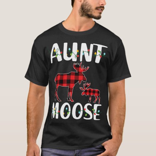 Red Plaid Aunt Moose Matching Family Pajama Christ T_Shirt