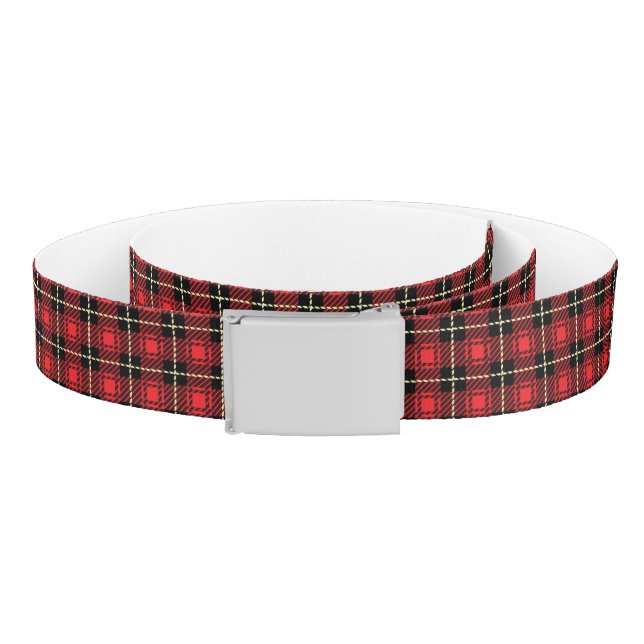 Red Plaid Background Belt (Coil)