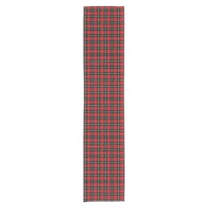 Red Plaid Background Short Table Runner