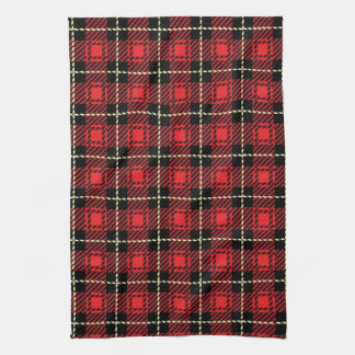 Red Plaid Background Towel