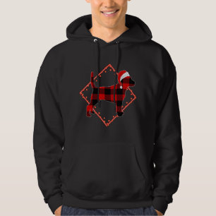 Red Plaid Beagle Dog Christmas Pajamas Family Xmas Hoodie