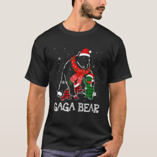 Red Plaid Bear Christmas Pajama Gaga Matching Fami T-Shirt
