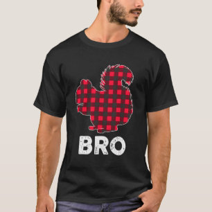 Red Plaid Bro Squirrel Christmas Matching Family P T-Shirt