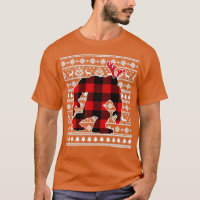 Red Plaid Buffalo Bigfoot Christmas Pajamas Xmas G