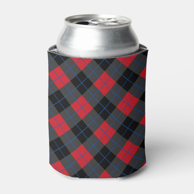 Red Plaid Can Cooler (Can Front)