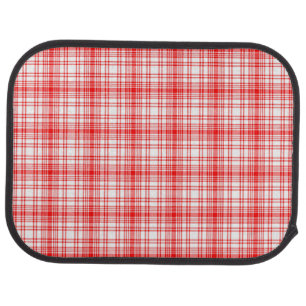 Red Plaid Car Floor Mat