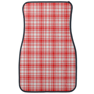 Red Plaid Car Mat