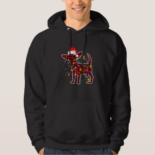 Red Plaid Chihuahua Dog Christmas Pajamas Family X Hoodie